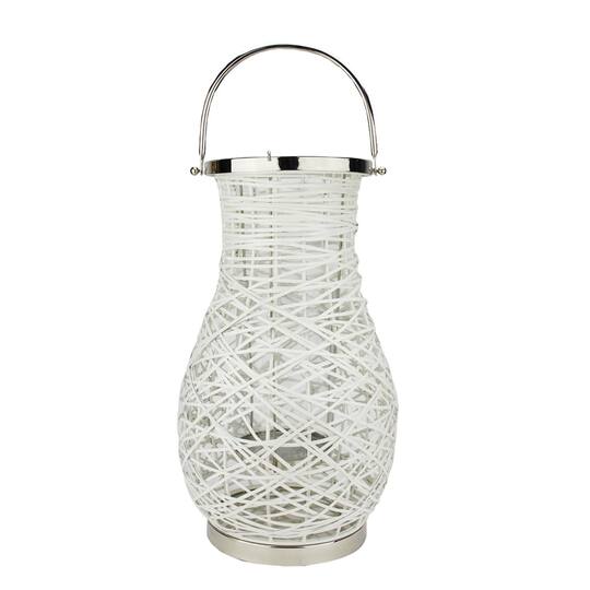 Decorative Woven Iron Pillar Candle Lantern